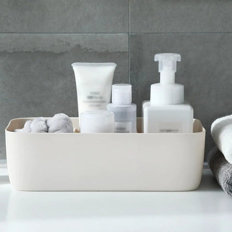 3 Piece Stackable Storage Box Set With Dividers For Bras And Leggings Multi Compartment Drawer Organizer Bin For Underwear Socks Plus Neck Ties Adds Serious Style Points To Your Dresser And Makes Closet Life An Absolute Game Changer in beige holding toiletries
