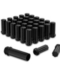 Top Shelf 9 16 18 Lug Nuts Featuring Slick Sixty Degree Conical Seats Built For Custom Wheel Swaps And Rig Upgrades Fit Dodge Ram 1500 2500 And 3500 Heavy Duty Models Through 2010 in black finish.