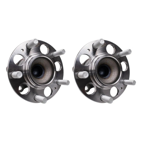 Heavy Duty Rear Wheel Hub Bearing Assembly Kit Pair Driver And Passenger Side Direct Fit Replacement Parts, metallic finish, positioned face up.