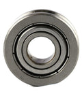 High Precision Miniature Deep Groove Ball Bearing With V Grooved Pulley Wheel For Smooth Zero Drag Guide Roller Movement featuring a close-up view of bearing structure.