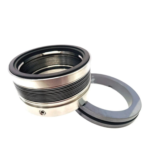 Heavy Duty Metal Bellows Mechanical Seal For 35Mm Shaft featuring silicon carbide and viton sealing surfaces, close-up view.