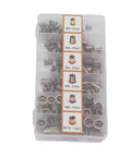 Rivet Nut Tool Kit With 175 PCS Metric Rivet Nuts And 6 Mandrels For SAE And Metric Rivnuts, assorted sizes in plastic case