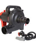 Tough Industrial Workhorse Dust Collector Blower With Six Speed Blowing And Suction 1200W Copper Motor, compact design with hose fitting.