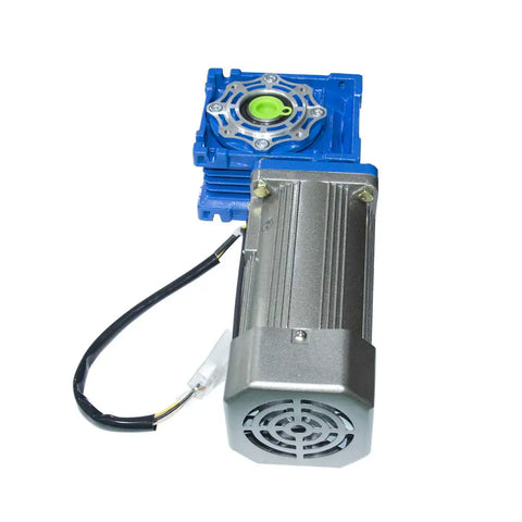 Heavy Duty High Torque AC Worm Gear Motor With Smooth Variable Speed Controller 180 Watt 110V Gear Box Reducer Kit side view with cables