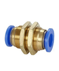 2 Way Quick Push Pneumatic Fittings For 4mm Tubing Air Line Connector Joint Durable Push To Connect Fittings Brass and Blue