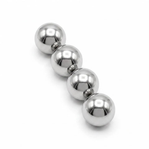 Heavy Duty Carbon Steel Replacement Balls Half Inch Diameter Knockout Quality Machine Parts Precision Smooth Rolling Spheres Four Pack on white background.
