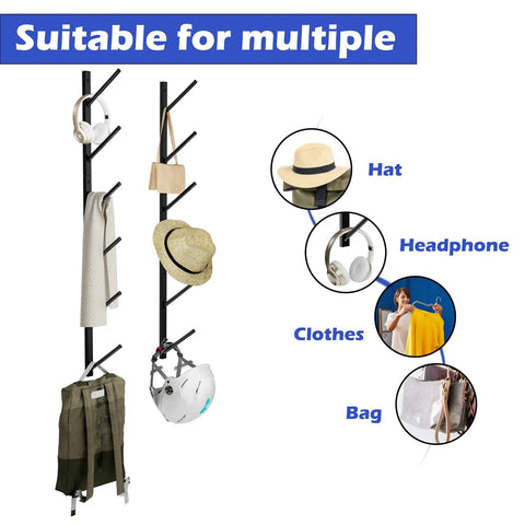 Heavy Duty Skateboard Wall Mount Rack For Your Rad Longboard And Snowboard Stash Solid Carbon Steel Hanger used for hanging hats and headphones.