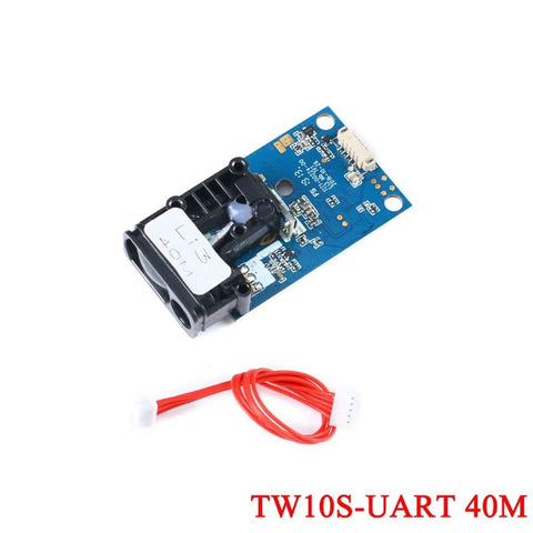 Top Shelf TW10S UART Laser Distance Sensor Module Featuring Killer Precision Infrared Ranging And Rock Solid Serial Connections For Maker Projects Everywhere, compact module with a red connector.