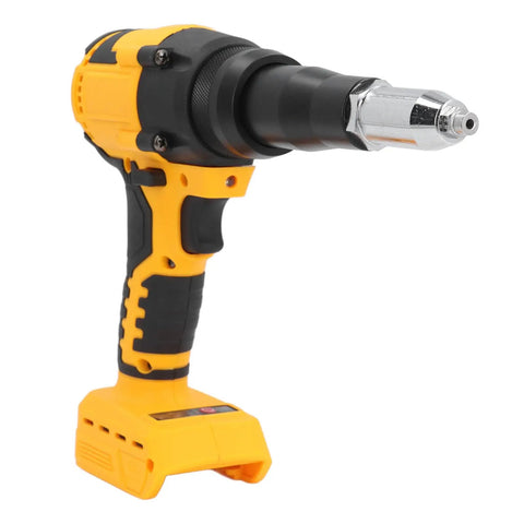 Heavy Duty Cordless Rivet Tool 20V Brushless Motor Slick Automatic Rivet Gun With Bright LED Light side view on white background.