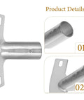 8 Piece Universal Floor Sweeper Handle Connector Iron Silver Industrial Strength commercial broom adapter detail image