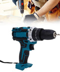 Heavy Duty Workhorse 21V Brushless Cordless Drill And Driver With A 10mm Keyless Chuck and variable speed controls for DIY projects.