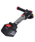 Heavy Duty 21V Cordless Angle Grinder With Brushless Motor and Rocking Head, featuring durable grip and adjustable speed.
