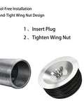 1 Piece 3 Inch Mechanical Test Plug With Steel Pipe Gripper And Wing Nut Reusable Drain And Sewer Pipe Plug For Plumbing
