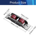Top Tier Double Wheel Pulleys For Sliding Doors And Windows, 15.8 mm Stainless Steel Nylon Track Rollers, size dimensions shown.