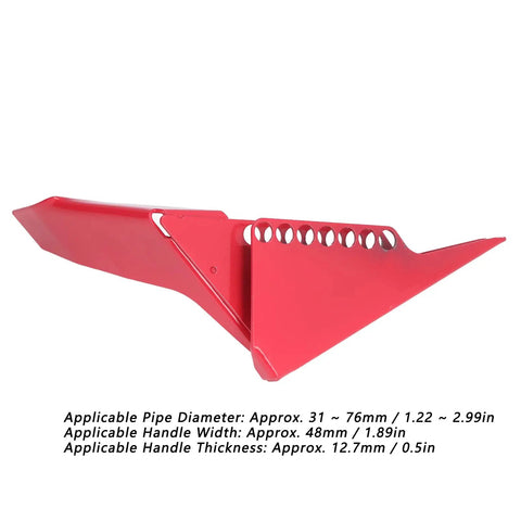 Red Stainless Steel Ball And Gate Valve Lockout Device Adjustable Universal Fit For 1.5 To 3 Inch Pipe Diameter.