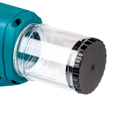 Close-up of the transparent nozzle of a Heavy Duty Cordless Rivet Tool Featuring Brushless Motor And 10KN Pulling Force Cracks Steel Aluminum Rivets Up To 3 16 Inches.