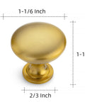 Premium Zinc Cabinet Knobs Featuring A Killer Gold Finish And Fresh Euro Style Vibe Built Different For Long Lasting Performance A Straight Up Quality 30 Pack Furniture Hardware Refresh, oval-shaped, 1-1/6 inch round width.