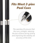 Quick Release Pool Cue Joint With Quick Lock For Billiard Cues Three Eighths By Ten Joint, black shafts, fits 2-piece cues