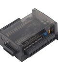 DC24V PLC Controller with 32-bit MCU, 100kHz Pulse, 14 Digital Inputs, 10 Transistor Outputs, DIN Rail Mountable, Ladder Programming