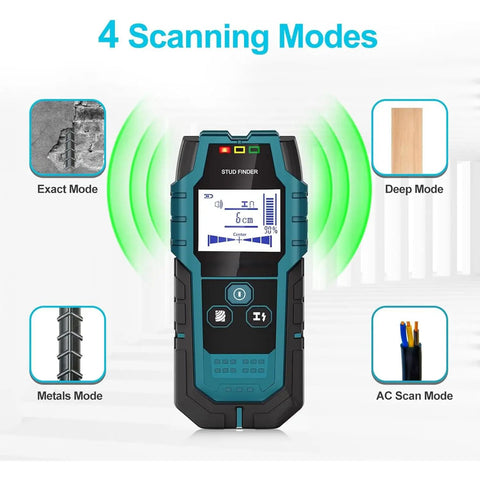 Skip The Guesswork With This Heavy Duty Wall Scanner And Electronic Stud Finder Auto Calibrating LCD with four scanning modes.