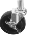 Heavy Duty Spring Loaded Gate Caster Wheel Supports 75kg Cold Rolled Steel Roller with black rubber wheel and metal mount.