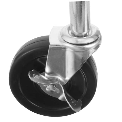 Heavy Duty Spring Loaded Gate Caster Wheel Supports 75kg Cold Rolled Steel Roller with black rubber wheel and metal mount.