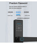 Premium Wireless Smart Door Lock Featuring Biometric Finger Scan And Numeric Keypad Interface showing password input instructions.