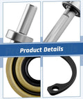 Drop In Ready Water Pump Impeller And Shaft Bearing Rebuild Kit For MerCruiser Marine Engines showing steel shaft, seals, bearings, and hardware.