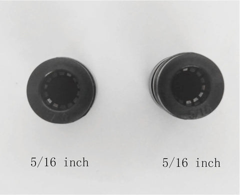 Top view of Five Sixteenth Inch Pneumatic Quick Connect Fittings Push To Connect Straight Union Coupler Pack Of Ten