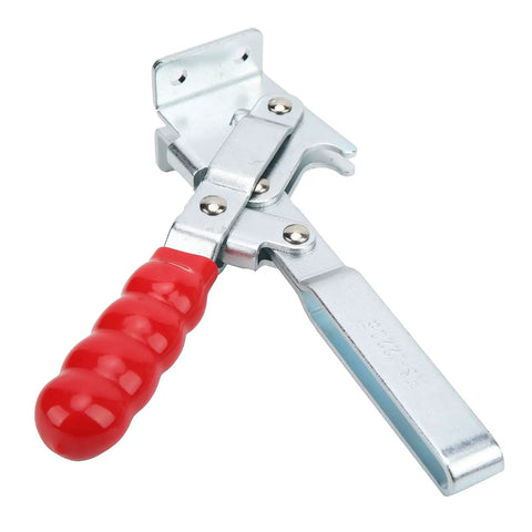 Workhorse Welding Toggle Clamp Downstroke Fixture With 182Kg Holding Force Galvanized Vertical Clamp For Rock Solid Workholding Elbow Style Hand Tool GH12205 For Metal Fabrication, red handle