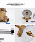 Four Way Brass Shower Valve With G Half Inch Threads and versatile two three or four outlet config with chrome finish