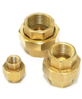 One Piece 1-1/2 Inch BSP Female Brass Pipe Union Fitting Connector Adapter Detachable For Water Lines Easy Install