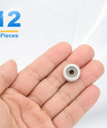 Heavy Duty Nylon U Groove Roller Bearings 4X15X6MM Pack shown in hand, features chrome core and nylon shell for sliding projects.