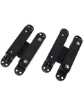 Hidden Door Hinges 3D Adjustable Concealed Hinges for Wood and Metal Doors, 180 Degree Swing, black zinc alloy
