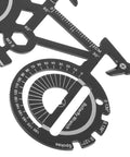 Close-up of Compact Bicycle Shape Stainless Steel Multitool Keychain for Men Durable Outdoor Pocket Cycling Maintenance Tool
