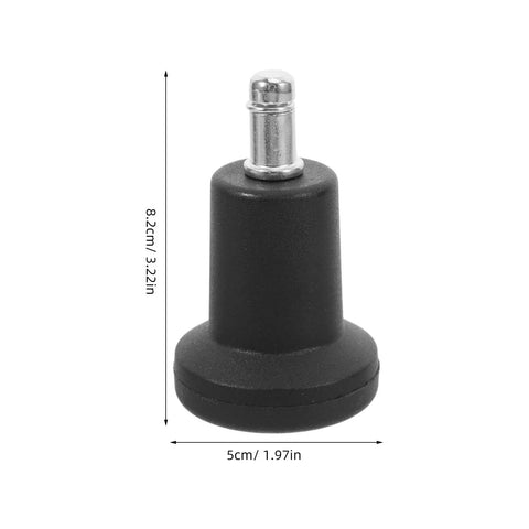Built Tough Office Chair Casters Replacement Bell Glides. Black nylon and iron stationary feet with a quick swap pin design.