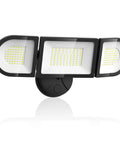 130W Led Flood Light Outdoor, Hella Bright 13000 Lumens Triple Head Adjustable Spotlight with black housing and three adjustable heads.