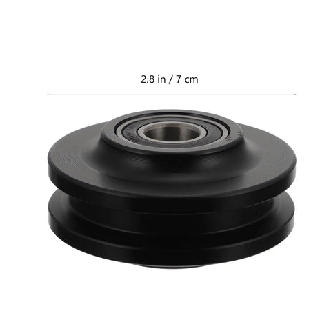 Heavy Duty Nylon Barn Door Track Pulley Wheel Flawlessly On Round Rails with 2.8 in diameter for smooth sliding doors.