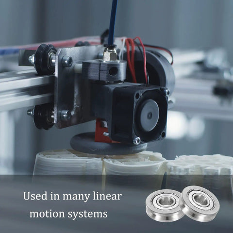 Slick Rolling V Groove Ball Bearings With Heavy Duty Shielded Seals For 10mm Shafts used in linear motion systems with precision.