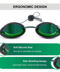 Total Game Changing IPL Eye Shields For Beauty And Spa Procedures Featuring Crazy Comfy Silicone Cushions And Crystal Clear Lenses Built Dang Tough To Block Laser And Led Glow Completely Includes 2 Pair, ergonomic design with soft silicone seal.