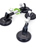 Two Pack 6 Inch Adjustable Granite Seam Setter with Strong Suction Cups for Stone Marble and Glass Slab Installations.