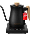 Gooseneck Electric Kettle With Precision Temperature Control Within One Degree Fahrenheit 1200W Rapid Boil In Five Minutes Keeps Warm Six Hours 304 Stainless Interior BPA Free Black