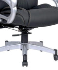 Heavy Duty Rubber Office Chair Casters Set Of Five Silent Swivel Rolling Replacement Wheels That Roll Smooth Without The Squeaks For Hardwood Floors And Carpet Universal Seven Sixteen Inch Valve Stem on black chair.