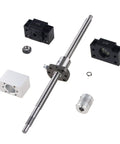 Pro Grade Linear Guide Rail SBR12 400MM Kit With Slick Anti Backlash Ballscrew Assembly components including rods and bearing blocks.