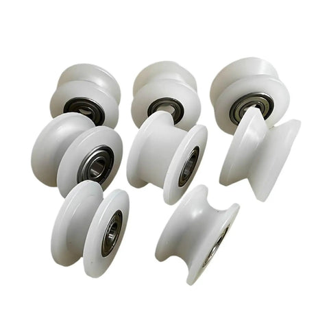 Heavy Duty Nylon Sliding Door Replacement Rollers Feature Rock Solid Pulley Bearings For Shower Glass Aluminum Track Wheels, white pulleys