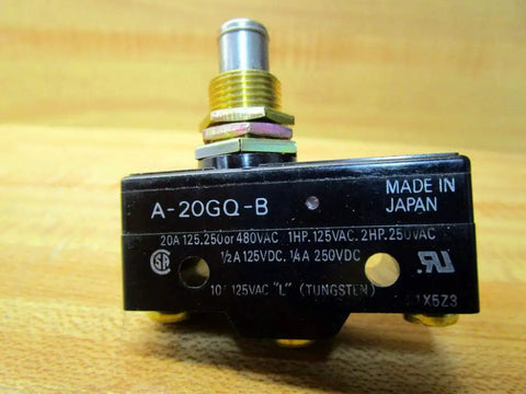Top Tier General Purpose Basic Switch With Beefy 20 Amp Rating And Hard Hitting 75 Amp Inrush Capacity Featuring Sturdy Panel Mount Plunger Plus Secure Screw Terminals For Tough Industrial Projects, close-up view.