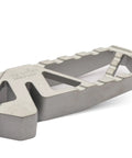 Heavy Duty Aluminum T Post Fence Step With Integrated Nylon Pouch Rock Solid Grip for secure outdoor crossing, showing close-up details.