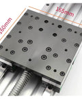Rock Solid Cnc Manual Linear Shaft Actuator Module Table With Nema34 Stepper Motor And Precision Ball Screw, 160mm x 165mm dimensions.