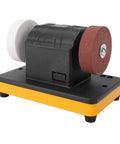 Kickass 3 Inch Cordless Mini Bench Grinder With Smooth Variable Speed Dial Reaching 2000 To 6000 RPM for metal grinding and sharpening.