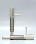 Top Notch Stainless Steel Indexing Plunger Screw Lever Lock Detent Positioner Tool Heavy Duty Spring Loaded close-up view.
